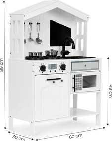 Fa gyerekkonyha, sütő, mikrohullámú sütő égők, kiegészítők