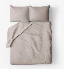 Goldea pamut ágyneműhuzat garnitúra - szürkésbarna 140 x 220 és 70 x 90 cm