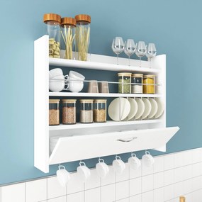 Konyhai polc Knott - White