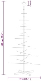 fekete fém karácsonyfa alap dekorációhoz 180 cm