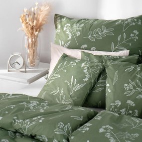 Goldea pamut ágyneműhuzat - gyógynövény levelek 140 x 200 és 70 x 90 cm