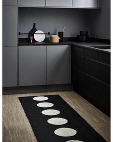 Fekete-fehér kültéri-beltéri szőnyeg 70x90 cm Vera Black – Pappelina