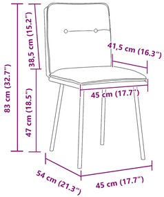 6 db sárga bársony étkezőszék