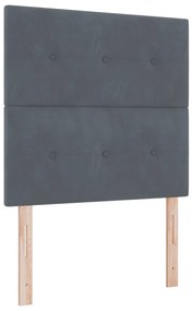 Ágykeret Sötétszürke színben, 100x200 cm, Velúrból készült