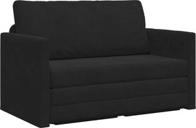 vidaXL Hajtogatható Kanapéágy Fekete 124 x 71 x 78 cm Bársony