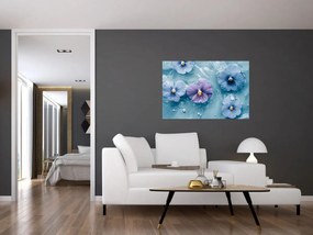 Kép - Ibolyák a vízben (90x60 cm)