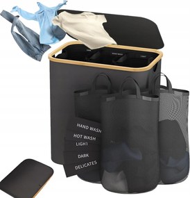 Tároló Kosár Szennyestartó Zsák Ruházat 710D Fürdőszobai Játékok 3szoba 156L