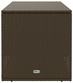 Barna polyrattan kültéri párna doboz 100x55x55,5 cm