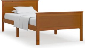 vidaXL mézbarna tömör fenyőfa ágykeret 100 x 200 cm