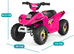 Akkumulátoros gyermek quad, rózsaszín