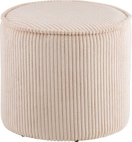 Taupo puff, bordás szövetből, bézs