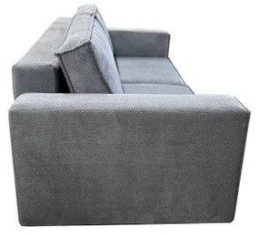 RONDA szürke, kihúzható háromüléses kanapé tárolóval