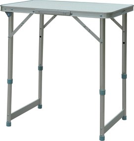 Outsunny Hajtható Piknikasztal, bőröndhöz hasonló, tengerparti kempingezéshez 60x45x64cm Alumínium Magasságállító | Aosom