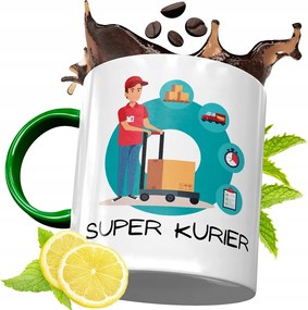 Zöld Bögre Futárnak Születésnapi Ajándéknak, fényképes nyomattal