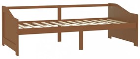 mézbarna 3 személyes tömör fenyőfa kanapéágy 90 x 200 cm