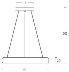Zambelis 2047 - LED dimmelhető csillár zsinóron LED/30W/230V átm. 40 cm barna