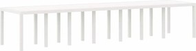 vidaXL Kerti Asztal Fehér 400 x 100 x 73 cm polirattan
