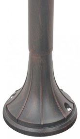 bronzszínű alumínium kerti állólámpa, E27, 120 cm