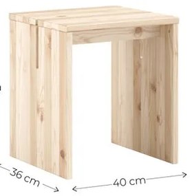 Natúr színű borovi fenyő ülőke Join-In – Karup Design