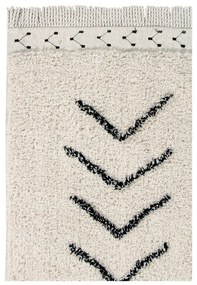 Krémszínű mosható kézi szövésű pamut szőnyeg 140x210 cm Bereber Rhombs – Lorena Canals