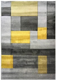 Cosmos szürke-sárga szőnyeg, 120 x 170 cm - Flair Rugs
