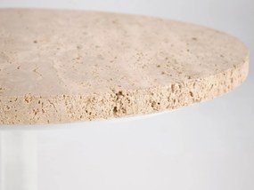 Kézi asztal Terazzo S (travertin + fehér). 1092463