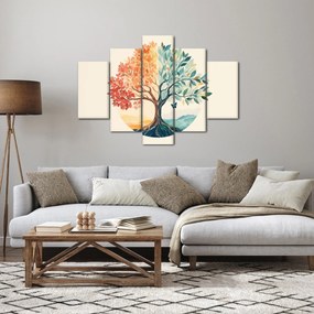 Kép – Duális fa pillangóval (150x105 cm)