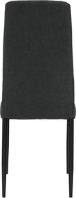 Étkezőszék, sötétszürke szövet/fekete fém, COLETA NOVA