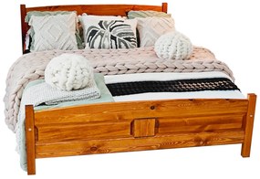 ANGEL magasított ágy + MORAVIA szendvics matrac + ágyrács AJÁNDÉK, 160x200 cm, éger-lakk