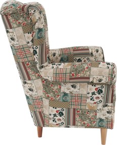 Füles fotel, szövet patchwork viorica 1, CHARLOT