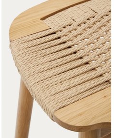 Natúr színű tölgyfa bárszék (ülésmagasság 65 cm) Enit – Kave Home