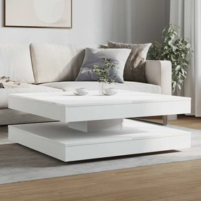 fehér dohányzóasztal 360 fokban forgatható 90x90x34,5 cm