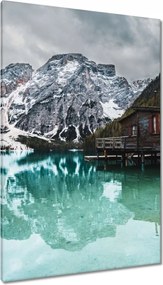 Vászonkép 80x120 Faház a hegyekben