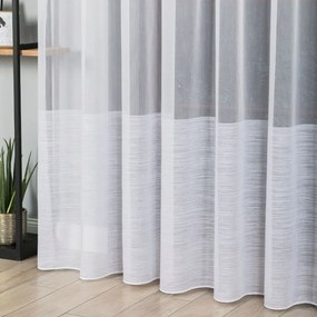 Függöny méteráru 320cm matt fehér csíkos széles alsó