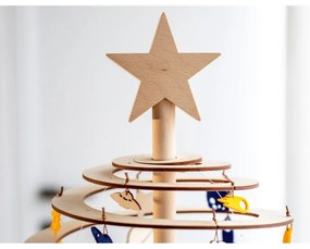 Large csillag csúcsdísz fából, dekorációs karácsonyfára - Spira