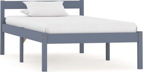 vidaXL szürke tömör fenyőfa ágykeret 100 x 200 cm