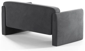 Szürke bársony kanapé 140 cm Abby – Micadoni