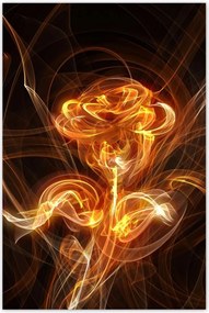 Poszterek 60x90 Lángoló fraktál rózsa