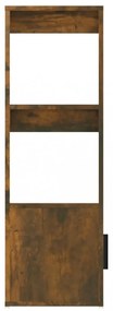 füstös tölgy színű szerelt fa tálalószekrény 80x30x90 cm