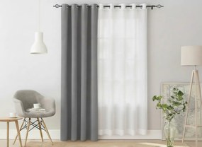 OXFORD világosszürke függöny 140x250 cm Felfüggesztés: Fém gyűrűk