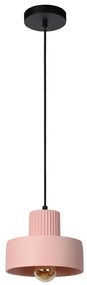 Lucide 20419/20/66 - Csillár zsinóron OPHELIA 1xE27/40W/230V á. 20 cm rózsaszín