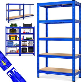 monzana® Polcos állvány 180x90x40 cm - kék