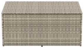 világosszürke polyrattan kerti tárolóláda 110x50x58 cm