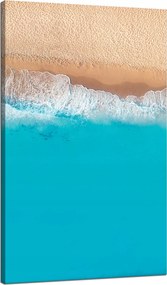 Vászonkép Tengerpart Víz Hullámok Kék 70x120 cm Ajándéknak is tökéletes