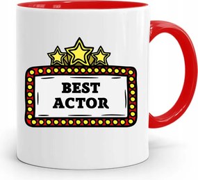 Színésznőnek Bögre Piros Születésnapi Ajándék fényképes nyomtatással