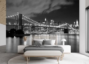Gario Fotótapéta Brooklyn híd éjszaka, New York Anyag: Vlies, Méret: 400 x 280 cm