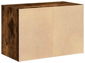 szekrény 2 fiókkal füstölt tölgy 60x31x40 cm gépi forgácsolt fa