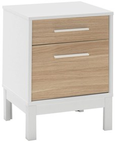 Éjjeliszekrény Sivadu 2 (tölgy + fehér). 1094425