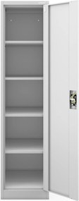 ALEX D600 szürke kulccsal zárható irattartó szekrény 450 x 1850 x 600 mm