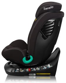 Lionelo autós gyerekülés alappal, forgatható BASTIAAN ONE i-Size 40-150 cm Fekete Carbon